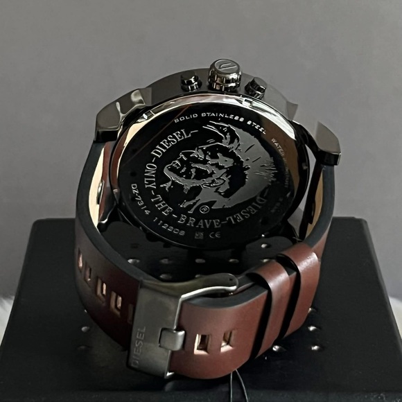 DZ7314 - Diesel Men’s Mr. Daddy 2.0 Brown Leather Watch - Picture 11 of 13